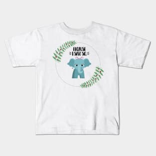 Cute Elephant Because I Said So Kids T-Shirt